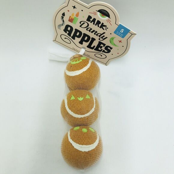 Bark Box Small Dandy Apples Squeaky Tennis Balls New - Picture 1 of 2